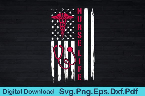 American Usa Flag Nurse Life Funny Gift