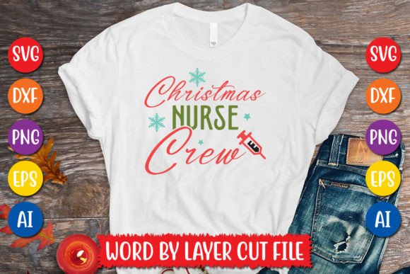 Christmas Nurse Crew SVG Design