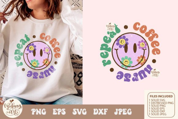 Coffee Nurse Repeat PNG SVG