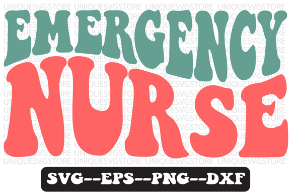 Emergency Nurse Groovy Retro SVG Design