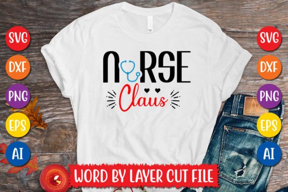 Nurse Claus SVG Design