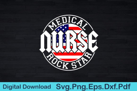 Nurse Medical Rock Star SVG Design