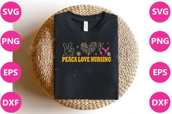 PEACA LOVE NURSING- Nurse Retro Svg