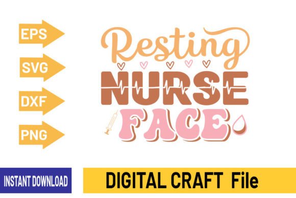 Resting Nurse Face-SVG Design
