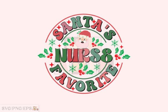 Santa's Favorite Nurse Christmas Design
