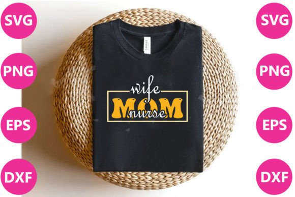 WIFE MOM NURSE- Nurse Retro SVG